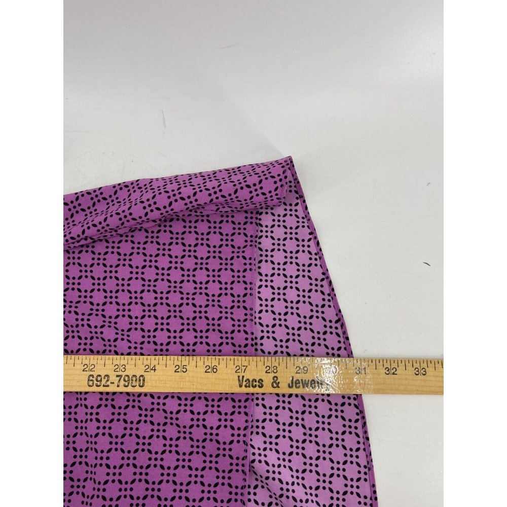 Croft Barrow Women's Plus Purple Geometric Print 3/4" Sleeve Top Blouse Size 1X - Picture 10 of 11